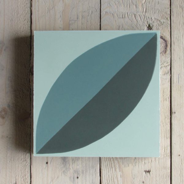 Zementfliese 2260 | geometrisch, grün